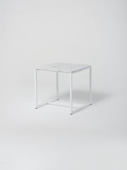 Table 1 / Square / White / Bianco Carrara Marble