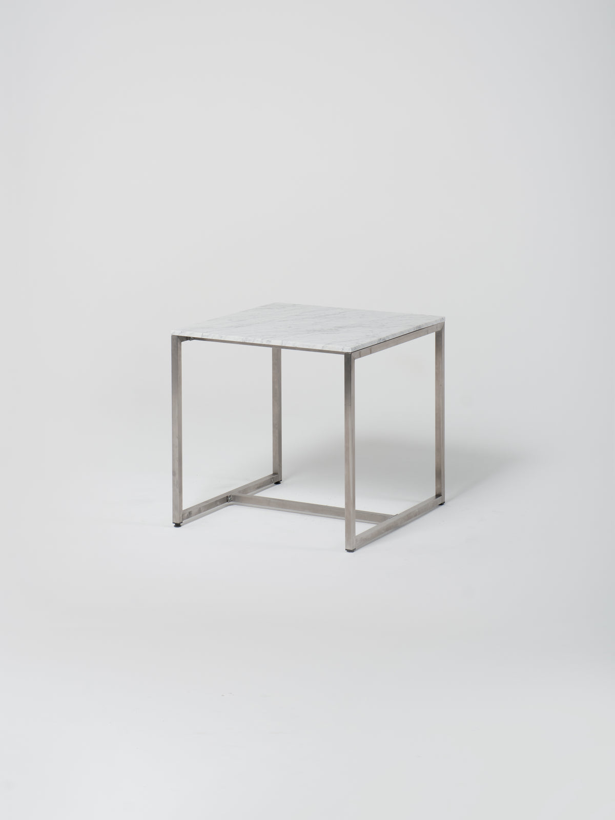 Table 3 / Square / Stainless Steel / Bianco Carrara Marble