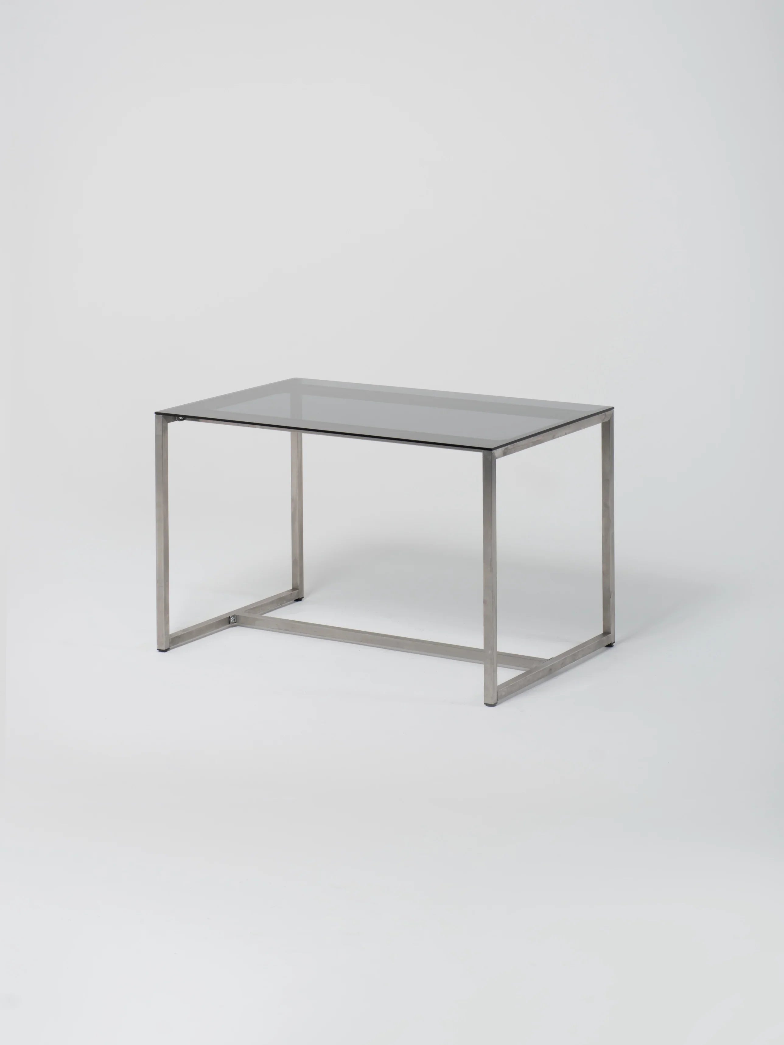 Table 17 / Square / Stainless Steel / Glass / Grey