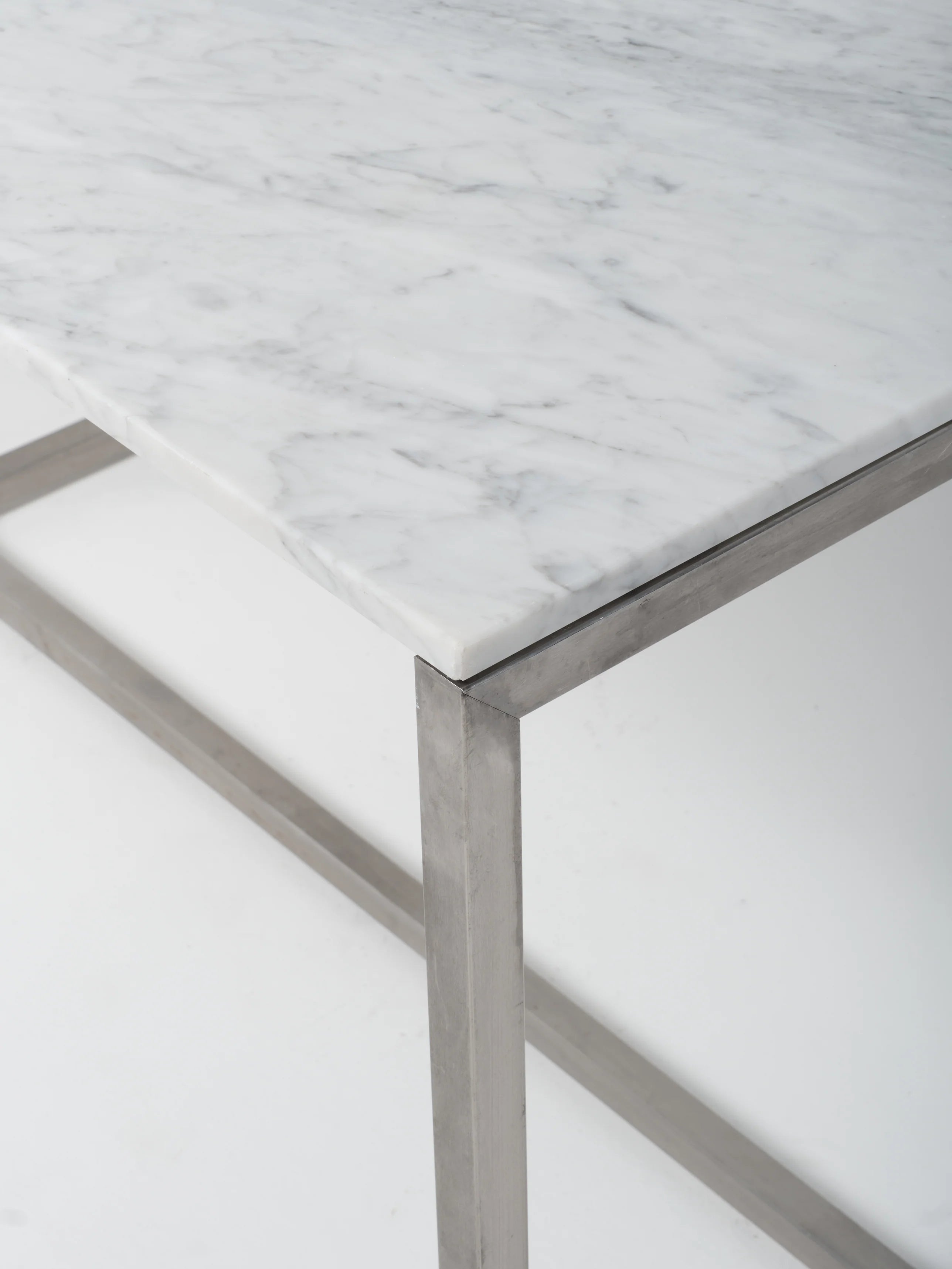Table 3 / Square / Stainless Steel / Bianco Carrara Marble
