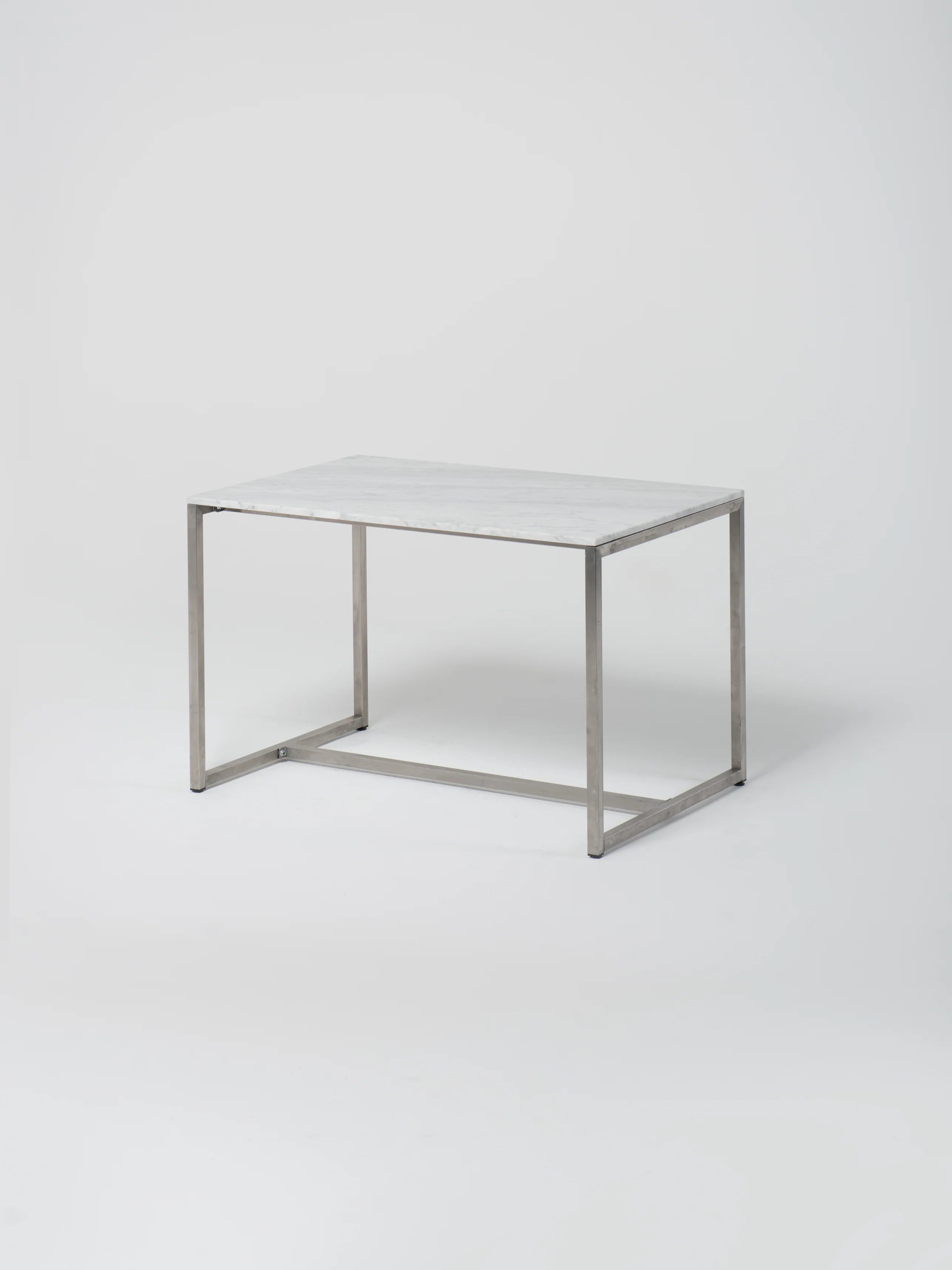 Table 3 / Square / Stainless Steel / Bianco Carrara Marble